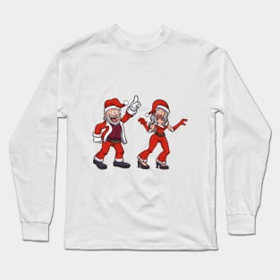 Dancing Santa And Mrs. Claus Long Sleeve T-Shirt